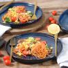 image:image18Piece Ceramic Dinnerware Set for 6 Vicrays Kitchen Dinnerware Set Dinner Plates Salad Plates Bowls Microwave Oven Dishwasher Safe Scratch Resistant Suitable for Home Party Restaurant