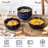 image:image18Piece Ceramic Dinnerware Set for 6 Vicrays Kitchen Dinnerware Set Dinner Plates Salad Plates Bowls Microwave Oven Dishwasher Safe Scratch Resistant Suitable for Home Party Restaurant