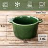 image:imageCreme Brulee Ramekins Ceramic Bowls  VICRAYS Mini Custard Cups 8 oz oven Safe Bowls Souffle Dishes for Baking Individual Casserole Dipping Sauce Set of 6 GreenGreen