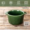 image:imageCreme Brulee Ramekins Ceramic Bowls  VICRAYS Mini Custard Cups 8 oz oven Safe Bowls Souffle Dishes for Baking Individual Casserole Dipping Sauce Set of 6 GreenGreen