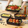 image:imageVICRAYS Ceramic Bakeware Set Porcelain Rectangular Baking Dish Baking Pan Lasagna Pans Casserole Dish Set for Cooking Kitchen Cake Dinner Banquet and Daily Use 3 PCS 15 x 85 Inches RedBlue