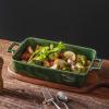 image:imageVICRAYS Ceramic Bakeware Set Porcelain Rectangular Baking Dish Baking Pan Lasagna Pans Casserole Dish Set for Cooking Kitchen Cake Dinner Banquet and Daily Use 3 PCS 15 x 85 Inches RedGreen