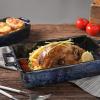 image:imageVICRAYS Ceramic Bakeware Set Porcelain Rectangular Baking Dish Baking Pan Lasagna Pans Casserole Dish Set for Cooking Kitchen Cake Dinner Banquet and Daily Use 3 PCS 15 x 85 Inches RedBlue