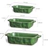 image:imageVICRAYS Ceramic Bakeware Set Porcelain Rectangular Baking Dish Baking Pan Lasagna Pans Casserole Dish Set for Cooking Kitchen Cake Dinner Banquet and Daily Use 3 PCS 15 x 85 Inches RedGreen