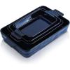 image:imageVICRAYS Ceramic Bakeware Set Porcelain Rectangular Baking Dish Baking Pan Lasagna Pans Casserole Dish Set for Cooking Kitchen Cake Dinner Banquet and Daily Use 3 PCS 15 x 85 Inches RedBlue