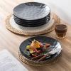 image:imageVicrays 18 Piece Kitchen Ceramic Dinnerware Set Ceramic Fluted Dinner Plate Coffee Mug Bowl Set Microwave Oven and Dishwasher Safe Scratch Resistant Suitable for Home Parties and Restaurants 