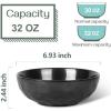 image:imageVicrays 18 Piece Kitchen Ceramic Dinnerware Set Ceramic Fluted Dinner Plate Coffee Mug Bowl Set Microwave Oven and Dishwasher Safe Scratch Resistant Suitable for Home Parties and Restaurants 