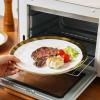 image:imageVicrays Ceramic 12 Pieces Dinnerware Set  Dinner Plates Salad Plates Cereal Bowls Set Service for 4  Scratch Resistant Microwave Oven Dishwasher Safe  Cherry RedWhite with Golden