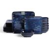image:imageVicrays Ceramic 18 Pieces Square Dinnerware Set  Dinner Plates Salad Plates Cereal Bowls Set Service for 6  Scratch Resistant Microwave Oven Dishwasher Safe  GreenBlue