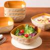 image:imageVicrays Ceramic 18 Pieces Square Dinnerware Set  Dinner Plates Salad Plates Cereal Bowls Set Service for 6  Scratch Resistant Microwave Oven Dishwasher Safe  GreenBeige