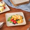 image:imageVicrays Ceramic 18 Pieces Square Dinnerware Set  Dinner Plates Salad Plates Cereal Bowls Set Service for 6  Scratch Resistant Microwave Oven Dishwasher Safe  GreenBeige