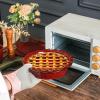image:imageVicrays Ceramic Pie Pan  9 Inch Round Fluted and Deep Pie Dish for Tart Pizza Quiche Pot Pies Cake  Reactive Glaze GreenCherry Red