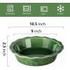 image:imageVicrays Ceramic Pie Pan  9 Inch Round Fluted and Deep Pie Dish for Tart Pizza Quiche Pot Pies Cake  Reactive Glaze GreenGreen