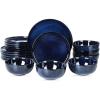 image:image18Piece Ceramic Dinnerware Set for 6 Vicrays Kitchen Dinnerware Set Dinner Plates Salad Plates Bowls Microwave Oven Dishwasher Safe Scratch Resistant Suitable for Home Party Restaurant