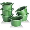 image:imageCreme Brulee Ramekins Ceramic Bowls  VICRAYS Mini Custard Cups 8 oz oven Safe Bowls Souffle Dishes for Baking Individual Casserole Dipping Sauce Set of 6 GreenGreen