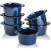image:imageCreme Brulee Ramekins Ceramic Bowls  VICRAYS Mini Custard Cups 8 oz oven Safe Bowls Souffle Dishes for Baking Individual Casserole Dipping Sauce Set of 6 GreenBlue