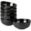 image:imagevicrays Ceramic Cereal Bowls  26 Ounce Porcelain Soup Salad Rice Dessert Cream Set  Chip Resistant Dishwasher Microwave Safe  Set of 6 BlueBlack