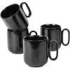 image:imagevicrays Ceramic Coffee Mug Set  18 Ounce Large Stoneware Mug for Men Women  Unique Glazed Porcelain Mugs with Handle for Coffee Latte Tea Milk Cocoa  Set of 4 GreenBlack