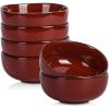 image:imagevicrays Ceramic Salad Bowls Set for Kitchen Serving  26 Ounce Soup Bowls Pasta Bowls Chip Resistant Dishwasher Microwave Safe Large Fluted stoneware Set of 6 GreenCherry Red