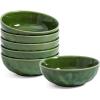 image:imagevicrays Ceramic Salad Bowls Set for Kitchen Serving  32 Ounce Soup Bowls Pasta Bowls Chip Resistant Dishwasher Microwave Safe Large Fluted stoneware Set of 6 RedGreen