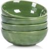image:imagevicrays Ceramic Salad Bowls Set for Kitchen Serving  32 Ounce Soup Bowls Pasta Bowls Chip Resistant Dishwasher Microwave Safe Large Fluted stoneware Set of 4 BlueGreen