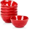 image:imagevicrays Ceramic Small Dessert Bowls Set  10 oz Set of 6 Microwave Oven and Dishwasher Safe for Rice Ice Cream Soup Snacks Cereal Side Dishes Kitchen Bowls Set Starry BlueScarlet Red