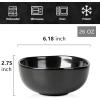 image:imagevicrays Ceramic Cereal Bowls  26 Ounce Porcelain Soup Salad Rice Dessert Cream Set  Chip Resistant Dishwasher Microwave Safe  Set of 6 BlueBlack