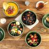 image:imagevicrays Ceramic Cereal Bowls  26 Ounce Porcelain Soup Salad Rice Dessert Cream Set  Chip Resistant Dishwasher Microwave Safe  Set of 6 BlueGreen