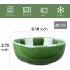 image:imagevicrays Ceramic Cereal Bowls  26 Ounce Porcelain Soup Salad Rice Dessert Cream Set  Chip Resistant Dishwasher Microwave Safe  Set of 6 BlueGreen