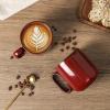 image:imagevicrays Ceramic Coffee Mug Set  18 Ounce Large Stoneware Mug for Men Women  Unique Glazed Porcelain Mugs with Handle for Coffee Latte Tea Milk Cocoa  Set of 4 GreenCherry Red