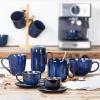 image:imagevicrays Ceramic Coffee Mug Set  18 Ounce Large Stoneware Mug for Men Women  Unique Glazed Porcelain Mugs with Handle for Coffee Latte Tea Milk Cocoa  Set of 4 GreenStarry Blue