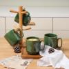 image:imagevicrays Ceramic Coffee Mug Set  18 Ounce Large Stoneware Mug for Men Women  Unique Glazed Porcelain Mugs with Handle for Coffee Latte Tea Milk Cocoa  Set of 4 GreenGreen