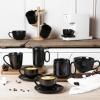 image:imagevicrays Ceramic Coffee Mug Set  18 Ounce Large Stoneware Mug for Men Women  Unique Glazed Porcelain Mugs with Handle for Coffee Latte Tea Milk Cocoa  Set of 4 GreenBlack