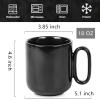 image:imagevicrays Ceramic Coffee Mug Set  18 Ounce Large Stoneware Mug for Men Women  Unique Glazed Porcelain Mugs with Handle for Coffee Latte Tea Milk Cocoa  Set of 4 GreenBlack