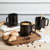 image:imagevicrays Ceramic Coffee Mug Set  18 Ounce Large Stoneware Mug for Men Women  Unique Glazed Porcelain Mugs with Handle for Coffee Latte Tea Milk Cocoa  Set of 4 GreenBlack