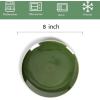 image:imagevicrays Ceramic Dessert Salad Plates 8 Inch Microwave Oven and Dishwasher Safe Round Porcelain Fluted Suitable for Snacks Appetizer Home Party Restaurant  Set of 6 RedShallow Green