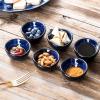 image:imagevicrays Ceramic Dipping Sauce Bowls  Small Charcuterie Dip Cups Cooking Prep Condiment Oil Dish Mini Tapas Plates for Soy Sushi Salsas Wasabi Appetizer Dessert  Set of 6 RedBlue