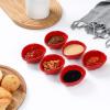 image:imagevicrays Ceramic Dipping Sauce Bowls  Small Charcuterie Dip Cups Cooking Prep Condiment Oil Dish Mini Tapas Plates for Soy Sushi Salsas Wasabi Appetizer Dessert  Set of 6 RedRed