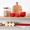 image:imagevicrays Ceramic Dipping Sauce Bowls  Small Charcuterie Dip Cups Cooking Prep Condiment Oil Dish Mini Tapas Plates for Soy Sushi Salsas Wasabi Appetizer Dessert  Set of 6 RedRed