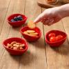 image:imagevicrays Ceramic Dipping Sauce Bowls  Small Charcuterie Dip Cups Cooking Prep Condiment Oil Dish Mini Tapas Plates for Soy Sushi Salsas Wasabi Appetizer Dessert  Set of 6 RedRed