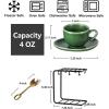 image:imagevicrays Ceramic Espresso Coffee Cups Set 4 oz Porcelain Espresso Cups with Saucers Spoons and Metal Stand for Tea Cafe Cappuccino Latte  Set of 6  BlueGreen