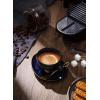 image:imagevicrays Ceramic Espresso Coffee Cups Set 4 oz Porcelain Espresso Cups with Saucers Spoons and Metal Stand for Tea Cafe Cappuccino Latte  Set of 6  BlueBlue