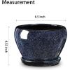 image:imagevicrays Ceramic Plant Pots Indoor  65 Inch Planter Pot with Drainage Hole and Saucer for Succulent Orchid Flower Herbs Cactus  Ideal for Gardening Home Desktop Office Decor  RedBlue