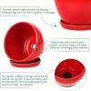 image:imagevicrays Ceramic Plant Pots Indoor  65 Inch Planter Pot with Drainage Hole and Saucer for Succulent Orchid Flower Herbs Cactus  Ideal for Gardening Home Desktop Office Decor  RedRed
