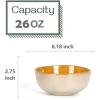 image:imagevicrays Ceramic Salad Bowls Set for Kitchen Serving  26 Ounce Soup Bowls Pasta Bowls Chip Resistant Dishwasher Microwave Safe Large Fluted stoneware Set of 6 GreenBeige