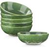 image:imagevicrays Ceramic Salad Bowls Set for Kitchen Serving  32 Ounce Soup Bowls Pasta Bowls Chip Resistant Dishwasher Microwave Safe Large Fluted stoneware Set of 6 RedGreen