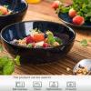 image:imagevicrays Ceramic Salad Bowls Set for Kitchen Serving  32 Ounce Soup Bowls Pasta Bowls Chip Resistant Dishwasher Microwave Safe Large Fluted stoneware Set of 6 RedBlue