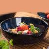 image:imagevicrays Ceramic Salad Bowls Set for Kitchen Serving  32 Ounce Soup Bowls Pasta Bowls Chip Resistant Dishwasher Microwave Safe Large Fluted stoneware Set of 4 BlueBlue