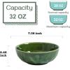 image:imagevicrays Ceramic Salad Bowls Set for Kitchen Serving  32 Ounce Soup Bowls Pasta Bowls Chip Resistant Dishwasher Microwave Safe Large Fluted stoneware Set of 6 RedGreen