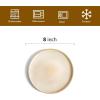image:imagevicrays Ceramic Salad Plates Set  Porcelain 8 Inch Flat Dessert Appetizer Plate for Lunch Home Party Restaurant  Scratch Resistant Microwave Oven and Dishwasher Safe  Set of 6 BeigeBeige